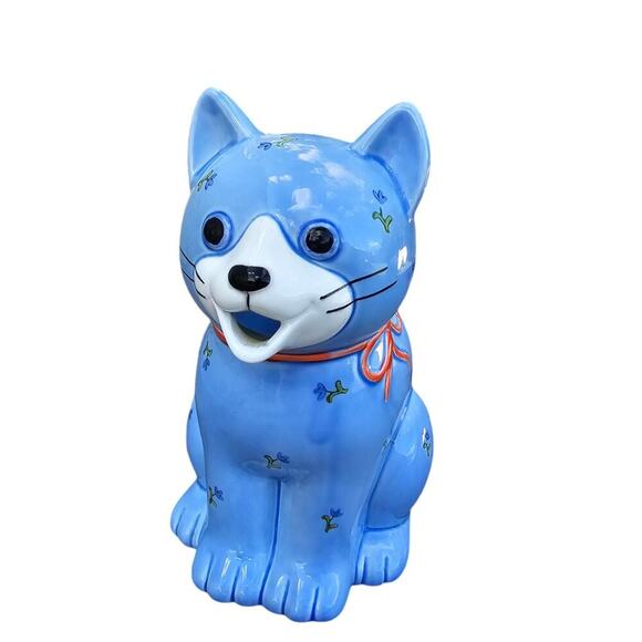 Blue Calico Cat Pitcher - Picture 1 of 6